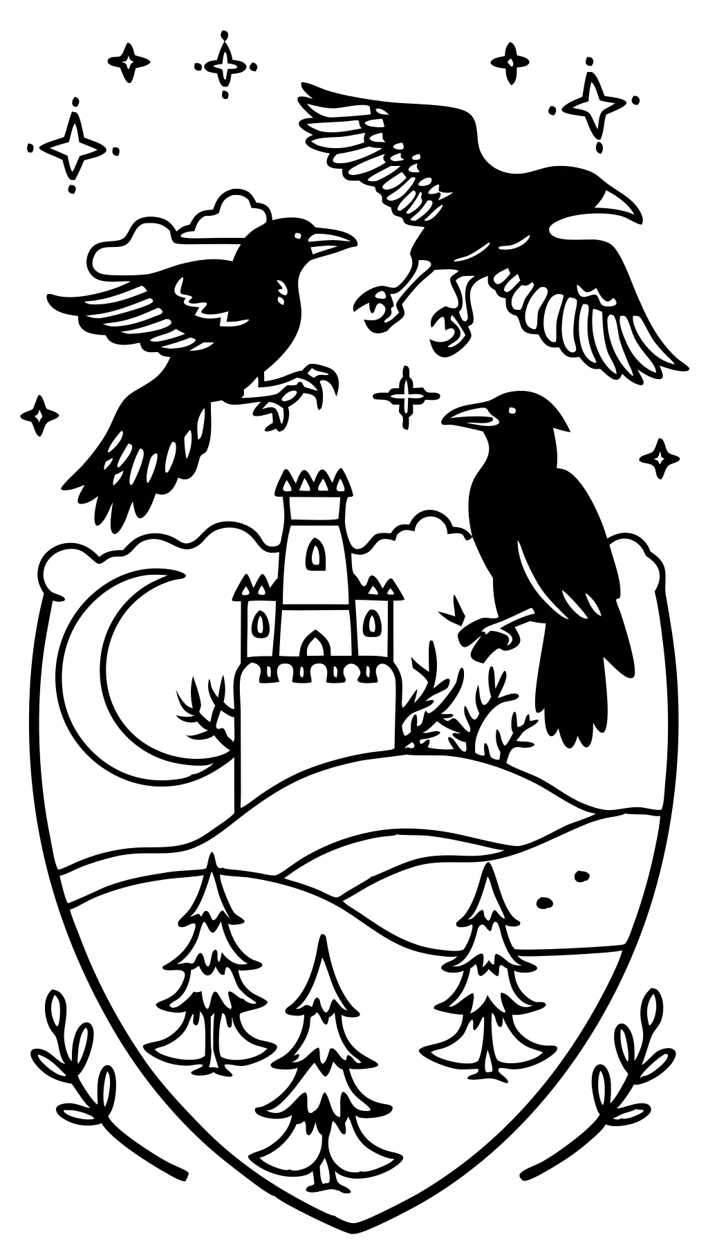 coloring pages of ravens